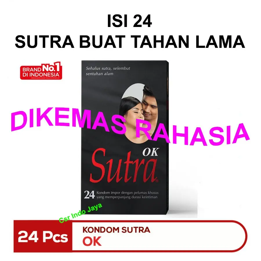 Kondom Sutra OK isi 24 Pcs / Condom Hitam Tahan Lama Anti Bocor