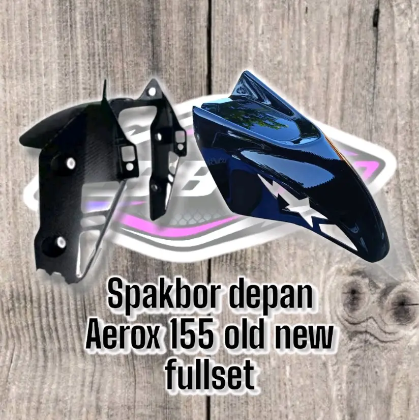 spakbor depan coak custom hitam glossy bintang lengkung aerox old new
