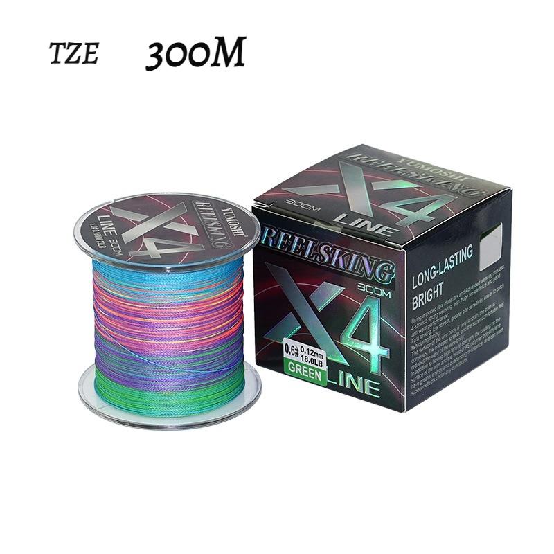 Dây Câu Cá PE, TZELURE, X4, 300m, Dây Câu Cá Màu, Mẫu Mới Năm 2024 Bắt Cá Fishing Bắt Cá Fishing dây  câu  lure  500  mét