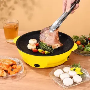 panci panggangan elektrik bbq /grill pan anti lengket 25x23x8 cm 225–450 watt