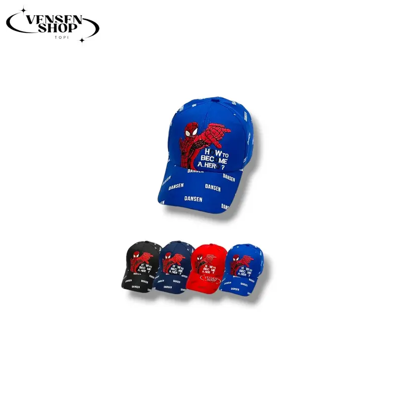 Topi Baseball Anak Karakter Spiderman bordir Sablon (SP DANSEN) Fashion 1