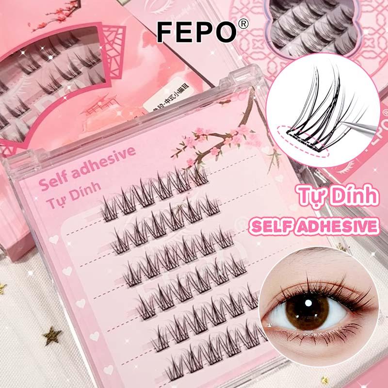 FEPO 6 hàng lông mi giả tự dính không cần keo Lông mi tự dính dành cho người mới bắt đầu 10-13mm