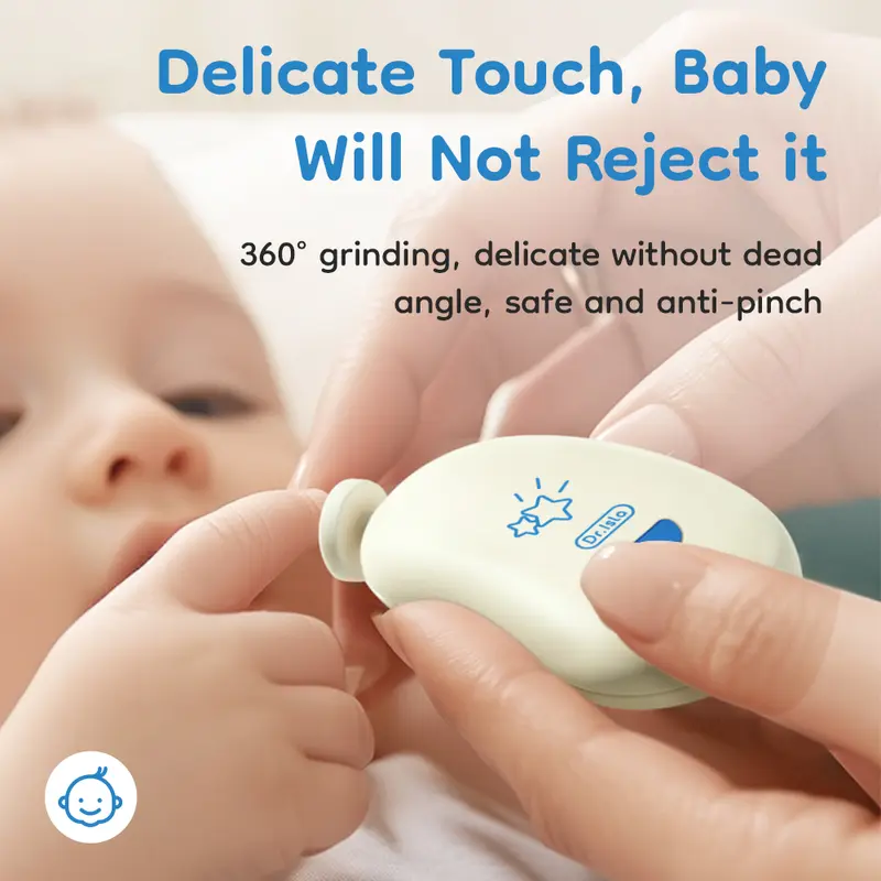 Dr.isla Gunting Kuku Bayi Elektrik Diisi Ulang 0-12M Potong Kuku Bayi Set Fungsi Pencahayaan NG04 Nail 3