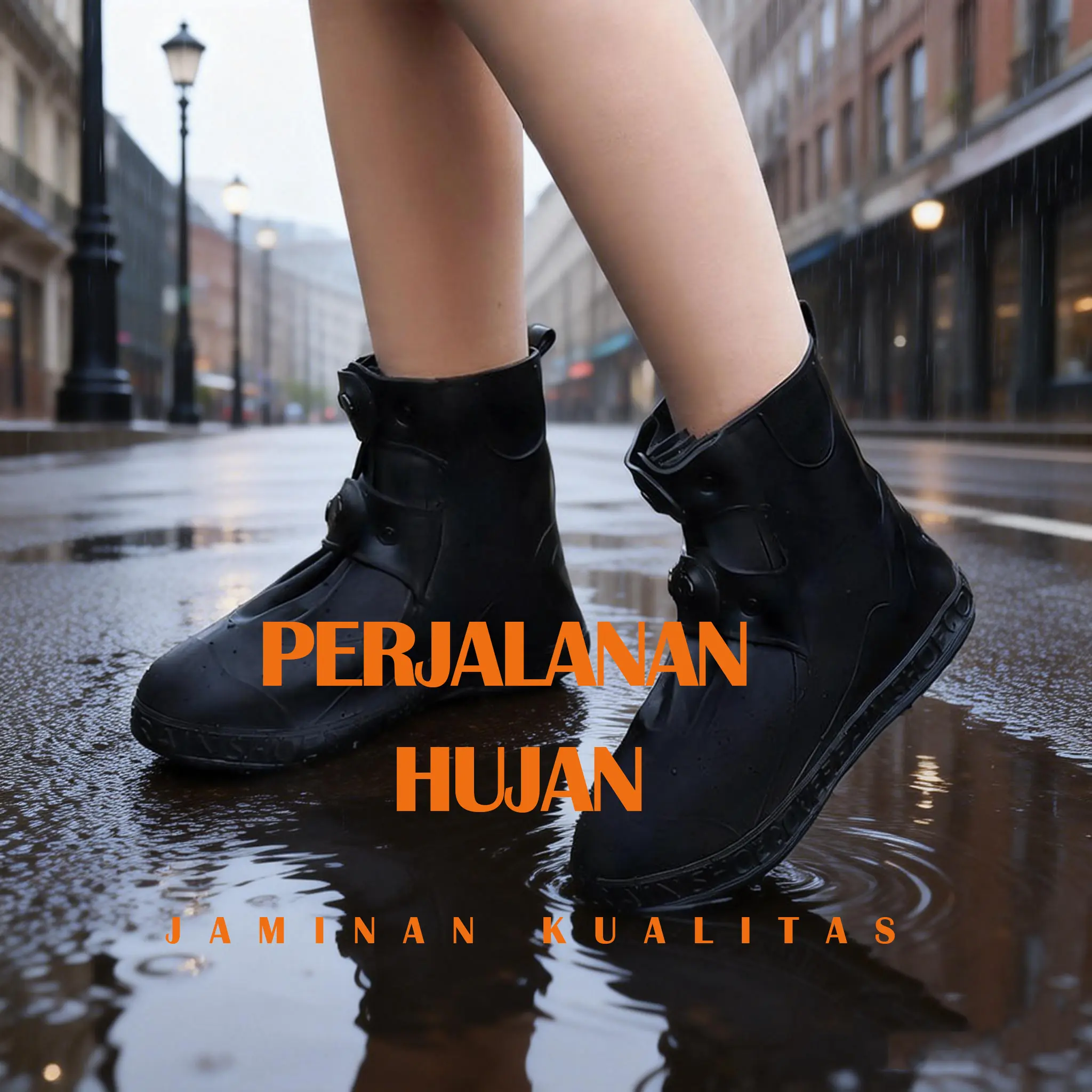 Cover Sepatu Pelindung Sepatu Anti Air Double Tebal Rain Cover Jas Hujan Sepatu Waterproof Cover Shoes Jas Hujan Mantel Tahan Air