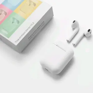 HEADSET BLUETOOTH INPODS WIRELESS i12 MACARON EARPHONE TWS dengan Kabel USB dan Desain Ergonomis untuk Kualitas Suara Terbaik