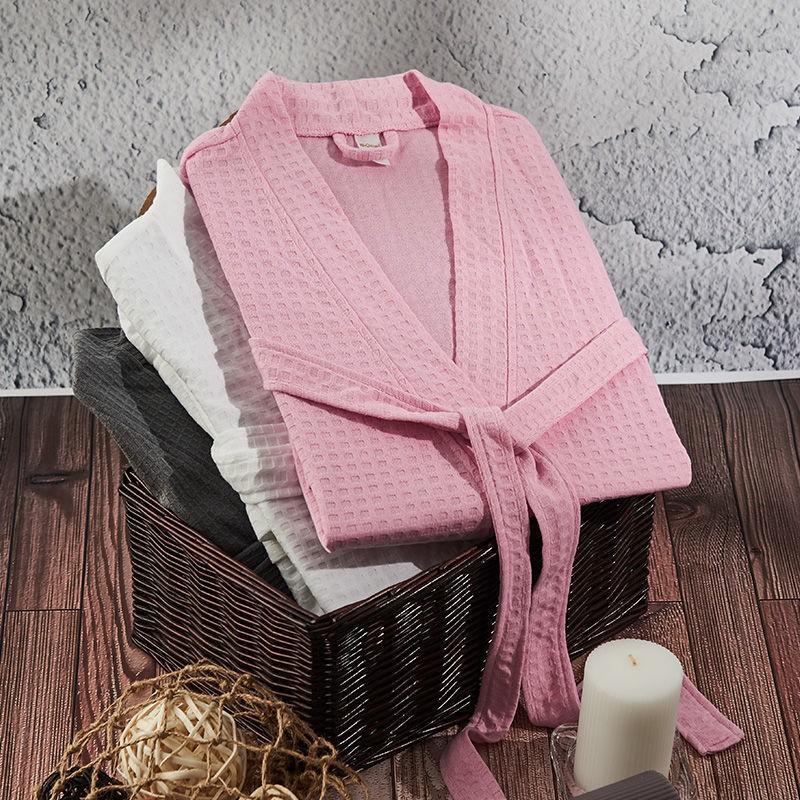 Product Introduction of [Jennifer]PLUS SIZE Couple bathrobe Women long spring and autumn thin section men large size hotel night Dress ladies pajamas 17