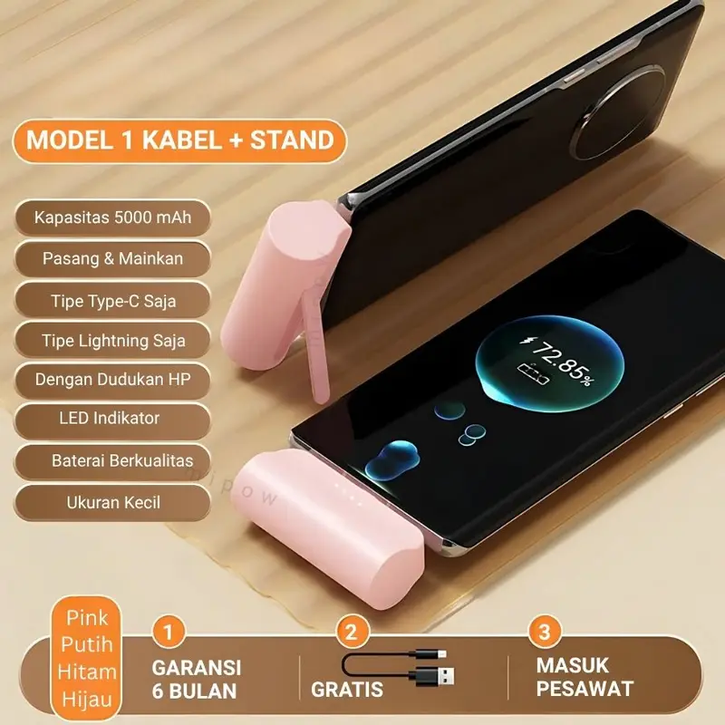 MIPOW Mini Powerbank 5000 mAh Power Bank Kapsul Type C Lightning iOS Mini Portable Pawerbank For iPhone 8