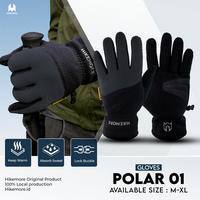 Gambar Glove Outdoor Hiking Hangat Polar 01 Hikemore - Black Grey, M dari Hikemore Kab. Tangerang 1 Tokopedia