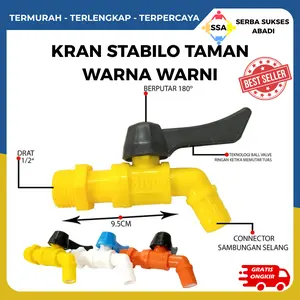 KRAN STABILO WARNA WARNI (ENGKOL TAMAN) TERMURAH UNTUK KEBUN TANCAP SELANG CUCI  Hitam Pvc kamar mandi