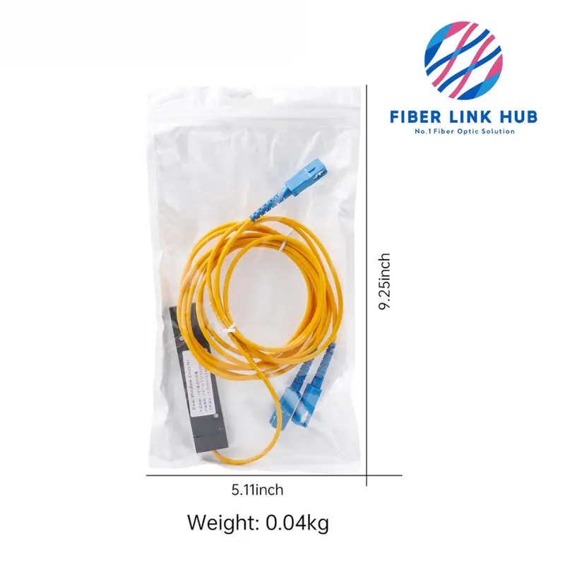 Pasif Spliter / Passive Splitter 1:2 Fiber Optic Modular Kecil Kabel Splitter 1:2 1/2 5