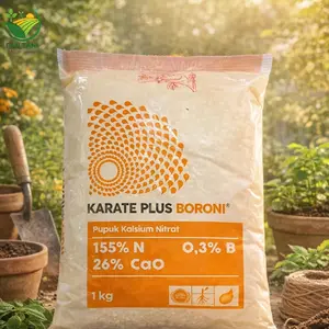 Karate Plus Boroni 1kg - Pupuk Kalsium Nitrat & Boron Premium untuk Pertumbuhan Tanaman & Penguat Buah Anti Rontok - Bunga, Daun