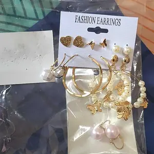 Set Anting 6pcs Gaya Korea - Anting Kotak Geometris dengan Mutiara Imitasi, Desain Retro dan Elegan, Cocok untuk Gaya Klasik atau Modern