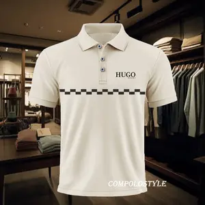 HUG0 Kaos Polo Unisex Bahan Katun Premium Desain Elegan Logo HUG0 CATUR HITAM promo eksklusif untuk Pria dan Wanita Kualitas Premium Unisex dan COD Tersedia