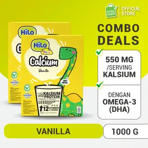 Twin Pack - HiLo School 1000g - Susu Anak Tinggi Kalsium Protein Lebih Rendah Gula