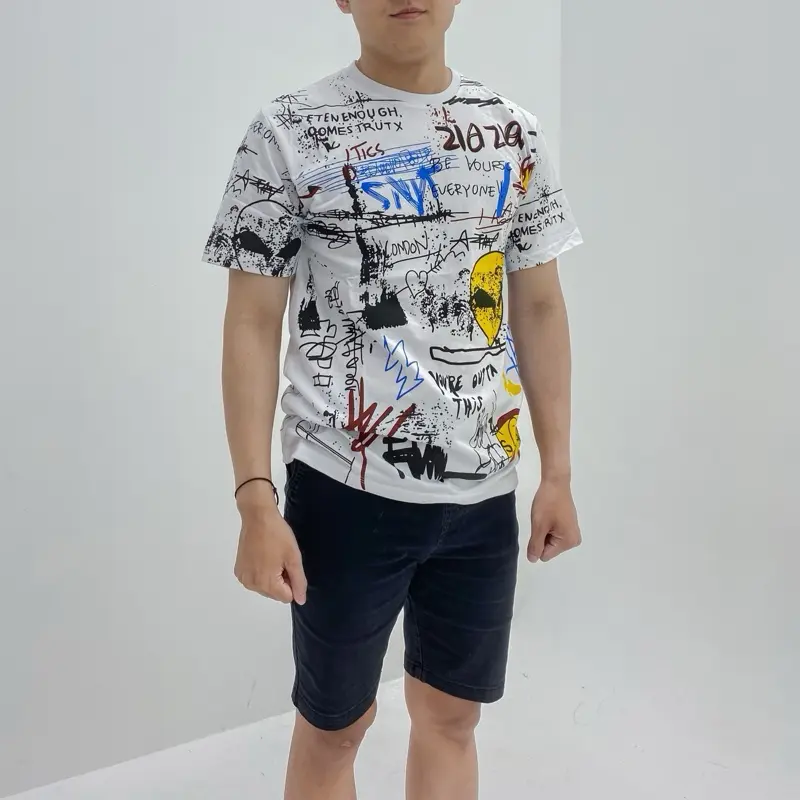LOOKSY FASHION - Brian Oversized Shirt Baju Kaos Pria Atasan Simple Casual Abstract Tee Unisex Pendek Katun Distro Motif Oblong Polos Dewasa Combed Cowok 0