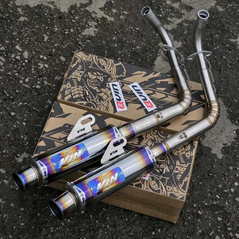 Knalpot SALEMBA CEKLIST TYPE STREET RACING Original VIN PROJECT Fullsistem Motor Beat Mio Sporty Aerox new Aerox old Vario new Nmax old new Beat deluxe PCX  Motorcycle 4
