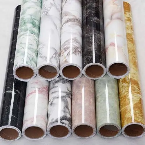 Wallpaper Dinding Marmer Granite Marmer 45cm x 4m Wallpaper White Marmer Cream Mocca Black Marmer 4