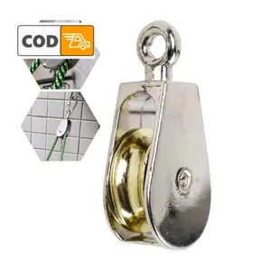 Katrol Mini Kerekan Stainless Steel 52mm Serbaguna Ringan Maksimal Beban 180kg Cocok untuk Gym Sumur dll