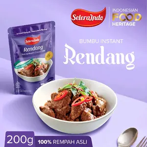 [BEST SELLER] Seleraindo Bumbu Rendang Instan 200g – Bumbu Rendang Padang Asli Minang, Praktis Siap Masak, Tanpa Pengawet, Halal, Rasa Autentik