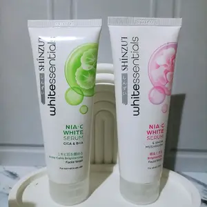 SHINZU'I Facial Wash Whitessentials Brightening 80ml+20ml - Nia. C White Serum & Snow Mushroom // Cica BHA - Cleanser - For All Skin  Cleansing Mencerahkan