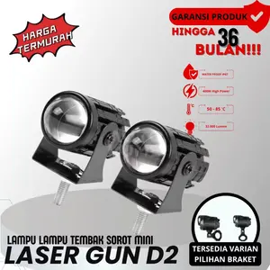 LAMPU SQL SOROT TEMBAK D2 1 MATA MINI LASER MOTOR MOBIL MURAH TERANG JAUH DEKAT 2 WARNA Car