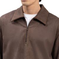 Gambar Ribsgold Halfzip Suede | Atasan Pria Fleksibel & Casual Premium Look - OldBrown, M dari Ribsgold Kab. Tangerang 2 Tokopedia