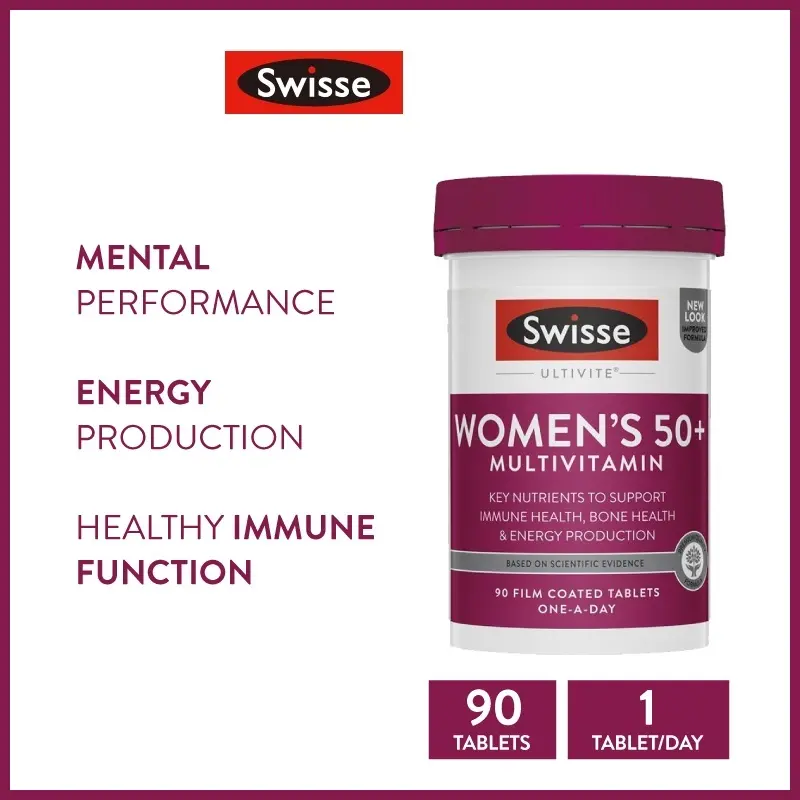 Swisse Women's Ultivite 50+ Multivitamin Multivitamin for Women 50+ 90 Tablets [Shipping Time: 5-10 Days] Healthcare Dietary