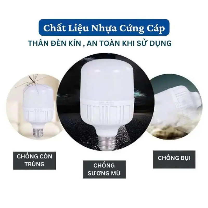[COMBO 3 Chiếc] Bóng Đèn Led 50w Đui E27 Ánh Sáng Trắng Bảo Vệ Mắt Tiết Kiệm Điện Năng - NTT 7