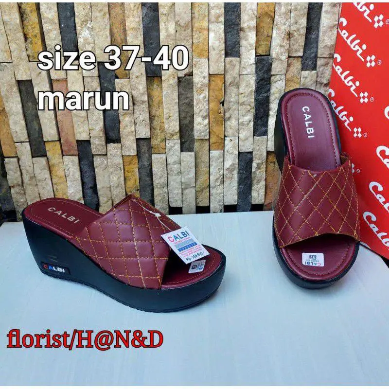 Wedges Wanita 7cm Premium 4