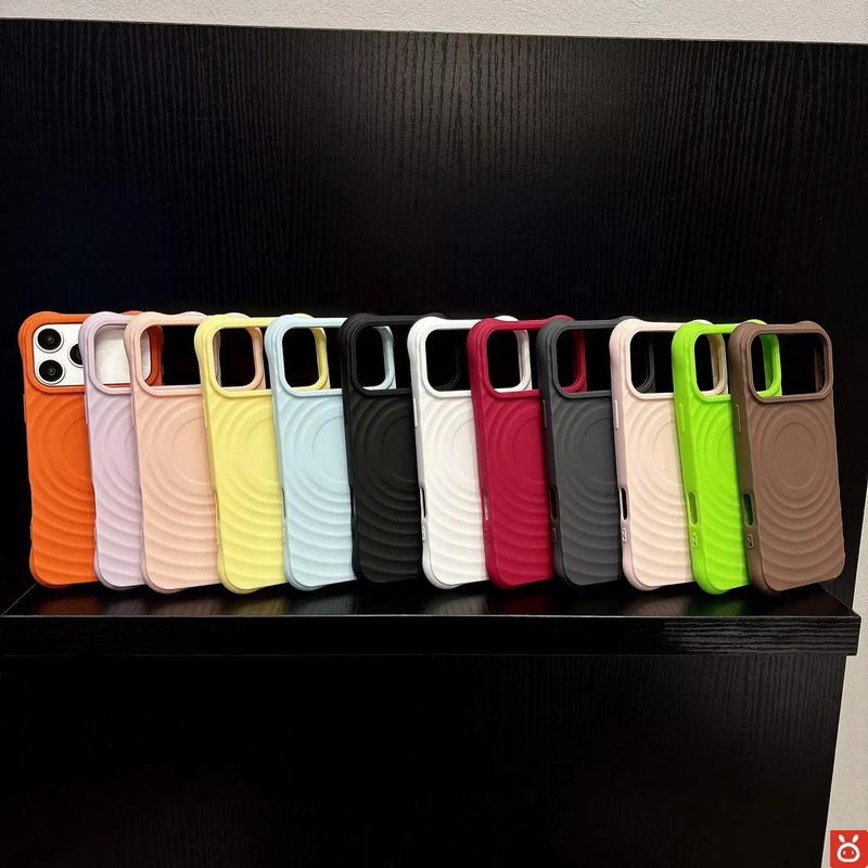 Ốp điện thoại JISU cho iPhone 18 17 16 15 14 13 12 11 Pro Max Plus, chất liệu mềm, kết cấu họa tiết sóng HRX, hỗ trợ sạc từ tính, bốn góc chống sốc, khoét lớn dành cho camera, phù hợp 2026002