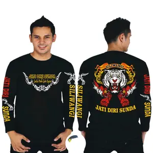 Kaos Cowok Lengan Panjang - Gambar SILIWANGI BARU - Oblong Pria Dewasa - Kaos Distro - Tshirt - Baju Hitam Sablon Lembut Keren