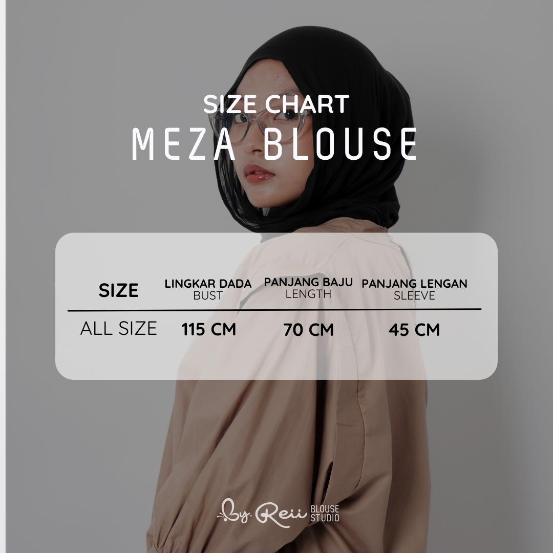 Kemeja Wanita Katun Adem Korean Style Wanita Lengan 3/4  - Meza  Blouse By.Reii Blouse Studio