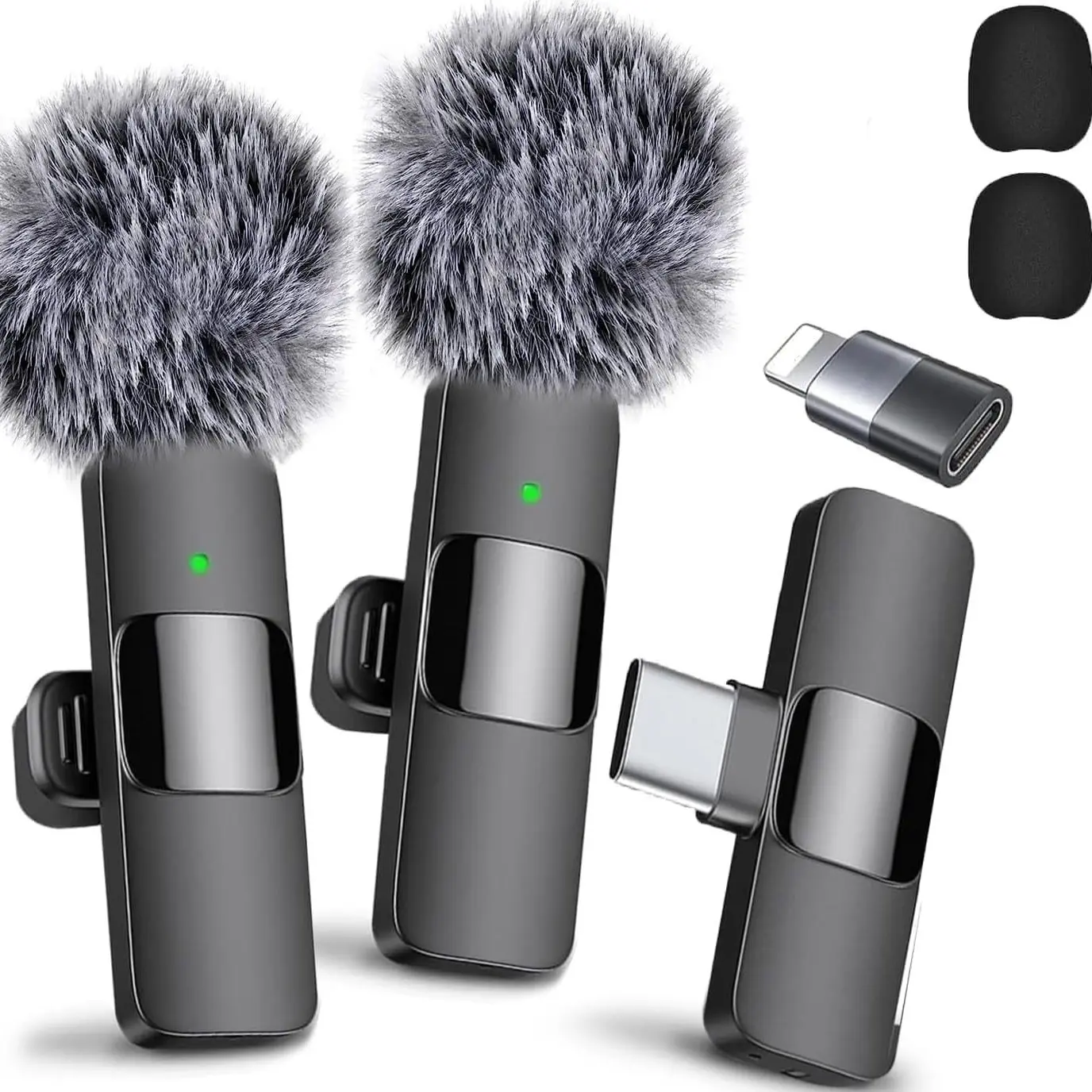 K9 Wireless Collar Clip Microphone Outdoor Vlog Noise Reduction Radio Mini Small Microphone Audio Smartphone