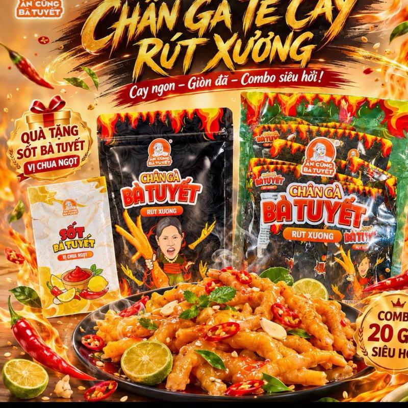 Combo 20 Chân Gà Rút Xương Bà Tuyết Tê Cay