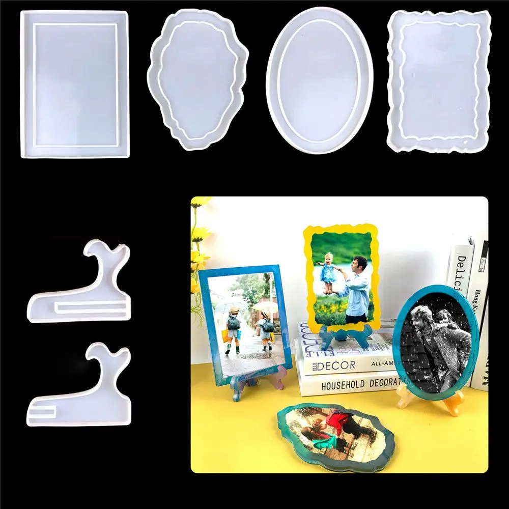 Alat membuat resin epoksi, loket, bingkai persegi, pendirian, acuan, bingkai foto, acuan silikon