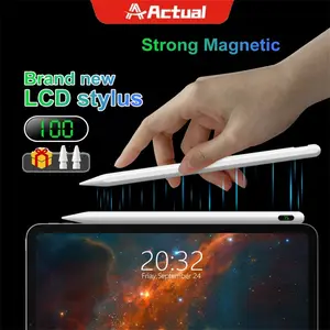 Actual【COD】Universal stylus Pen For iPad Pen with LCD Display, Palm Rejection with Adsorpsi magnetik Stylus Pen Pencils Android Laptop Led pen  huawei Gambar Pena