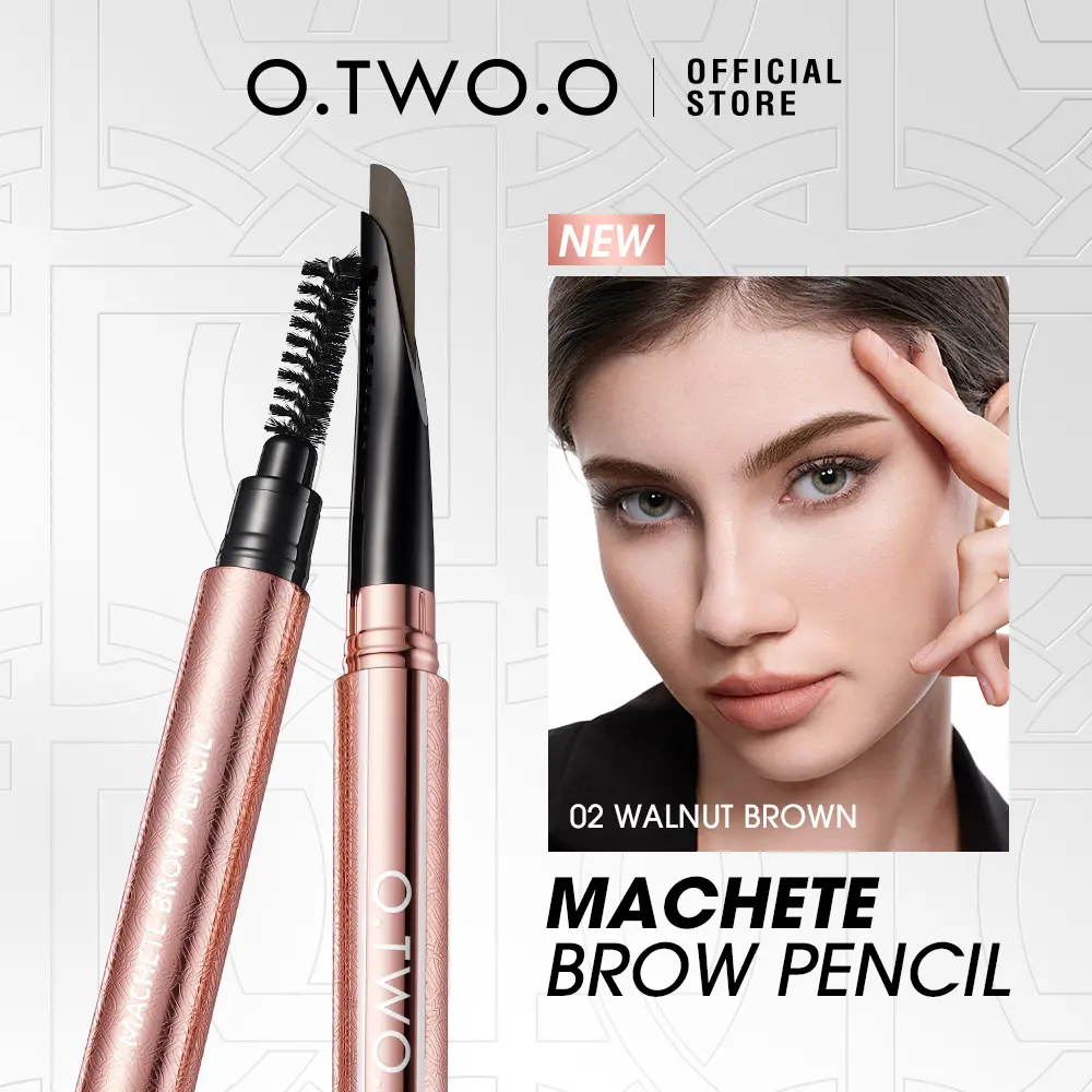 [MY] O.TWO.O Definisi Tinggi Membentuk Pensel Kening Chopper Licin Asli Memegang Solekan Warna Mencipta Bentuk Kening 3D lukis  kening  pensil