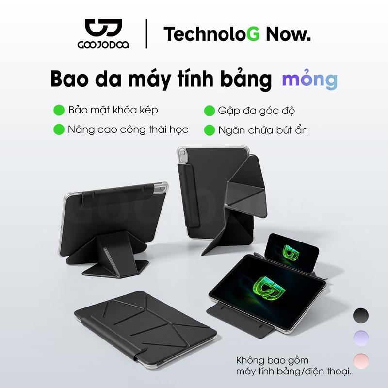 Bao da máy tính bảng mỏng ,Bảo mật khóa kép , Gập đa góc độ,Nâng cao công thái học,Ngăn chứa bút ẩn