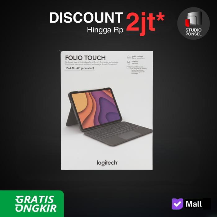 Gambar Logitech Folio Touch Keyboard with Trackpad for iPad Air M2 11-Inch Gen 4th | 5th | 6th dari Studio Ponsel Store Kota Administrasi Jakarta Pusat Tokopedia