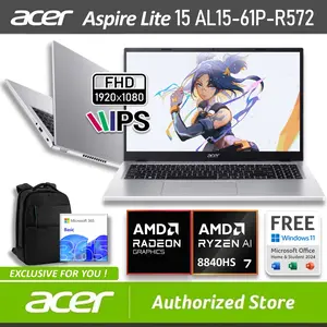 ACER Aspire Lite 15 AL15-61P-R572 AMD Ryzen 7 8840HS 16/512GB SSD Windows 11 OHS M365B 15.6" inch Full HD IPS Light Silver