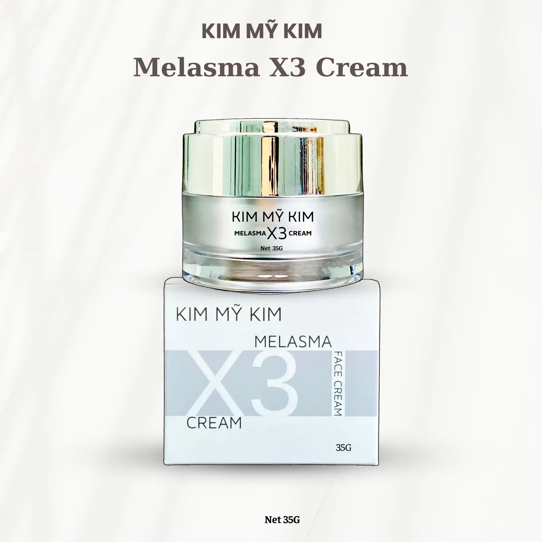 MELASMA X3 CREAM 35G - FACE CREAM - KIM MỸ KIM - Dành Cho Da Nám, Da Ngăm, Da Không Có Mụn Làm Đẹp Da Skincare Dưỡng Ẩm Da Chăm Sóc Da Nữ Women Kem Face