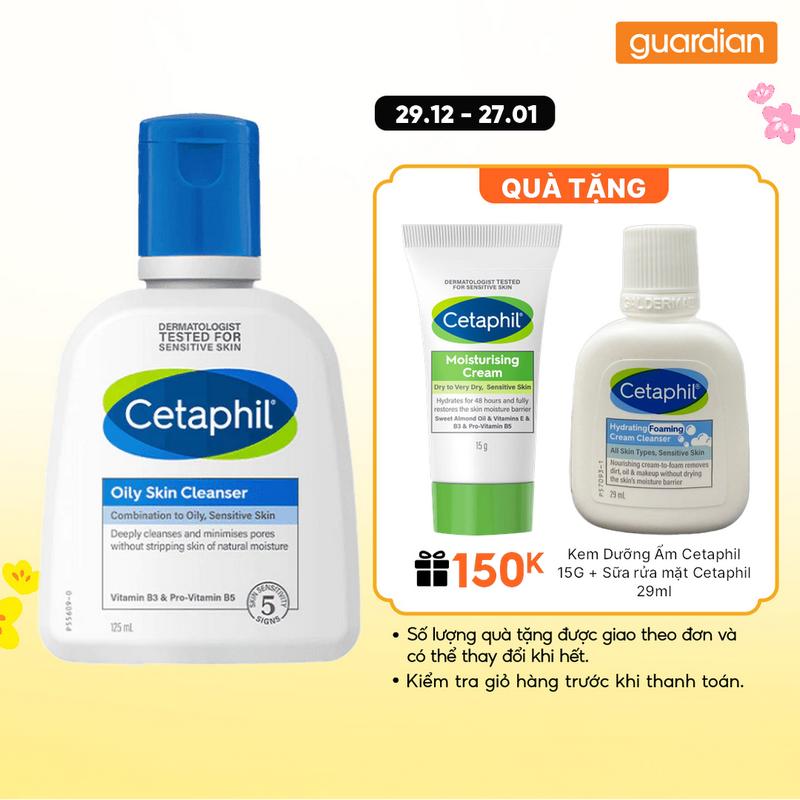  Sữa Rửa Mặt Dịu Lành Cho Da Dầu Nhạy Cảm Cetaphil Oily Skin Cleanser 125ml 
