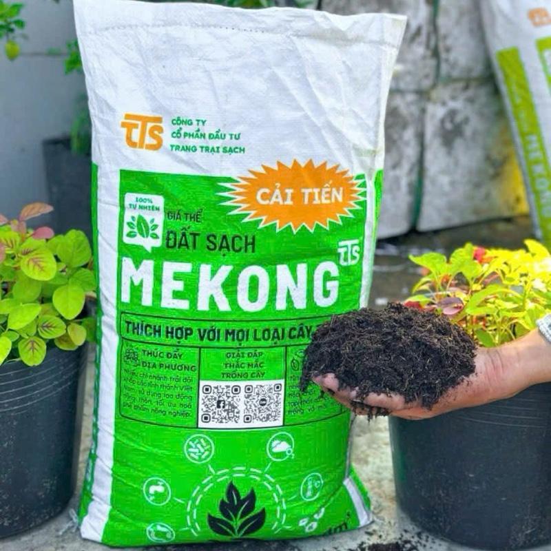  Đất Sạch Mekong - Trồng Rau - Cây Kiểng bao 20dm3 