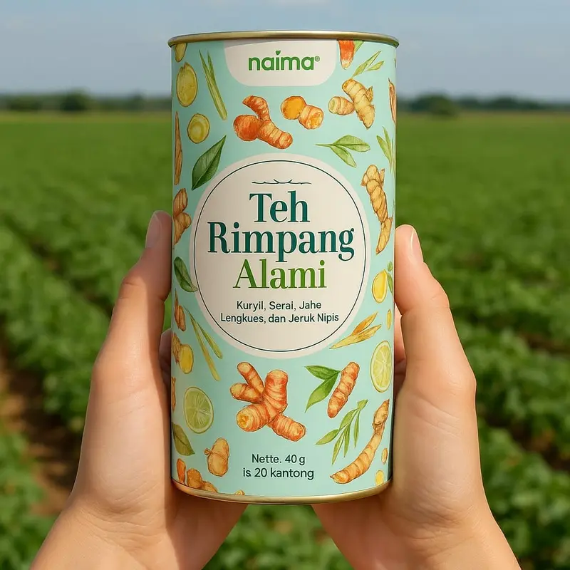 Teh Rimpang Alami ala zaidul akbar - HALAL BPOM - Kunyit, Sereh, Jahe, Lengkuas, Jeruk Nipis Air Kuning Minuman Tea 3