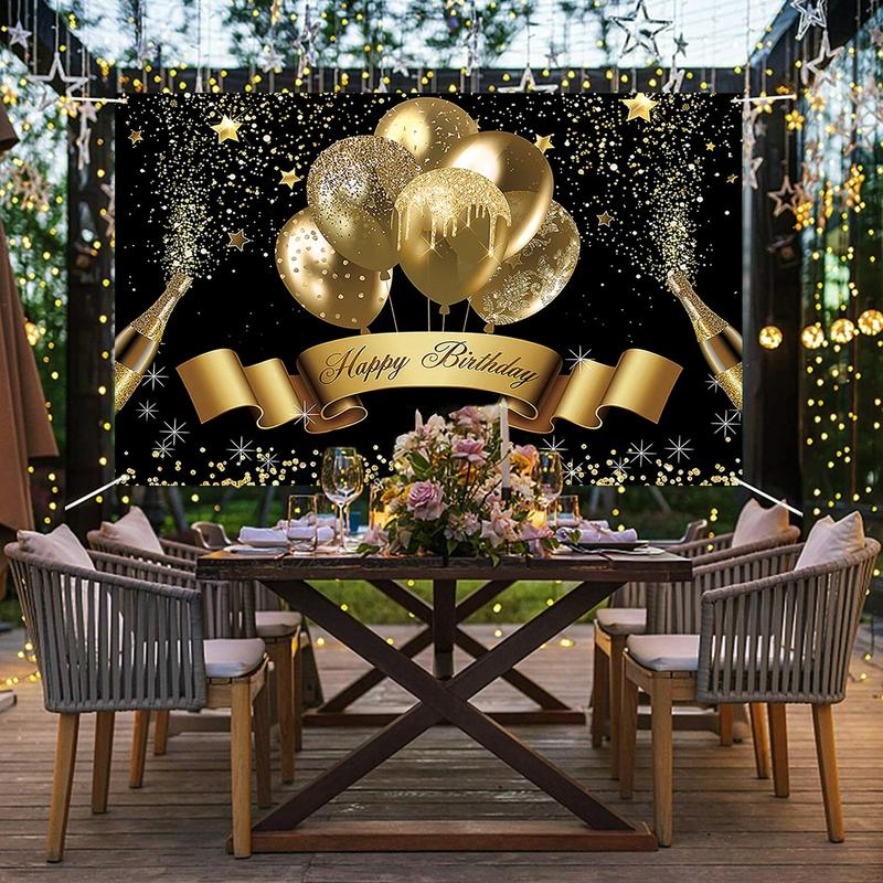 Product Introduction of Large Happy Birthday Banner Backdrop Birthday Background Cloth Birthday Party Room Wall Decoration 10