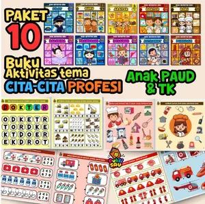 Paket 10 Buku Cerita Anak Bergambar Tema PROFESI Edukasi Aktivitas Belajar Anak 3 4 5 6 Thn PAUD TK