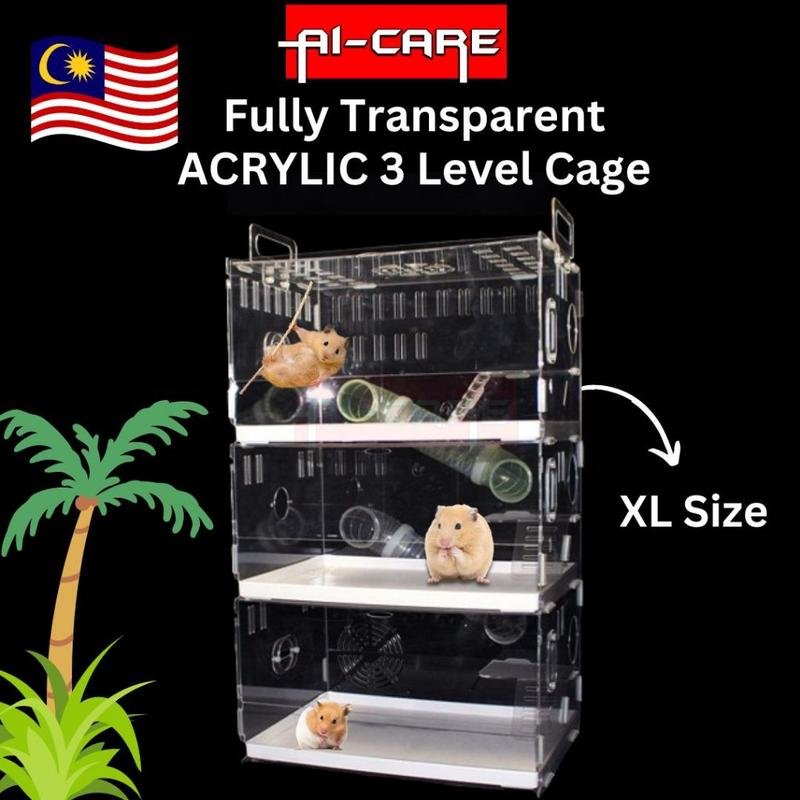 Curated visual reference: Picture Idea: Large Three Layer Separation Transparent Acrylic Hamster Cag