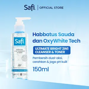 SAFI - Ultimate Bright - 2in1 Cleanser & Toner 150ml - Foam Cleanser