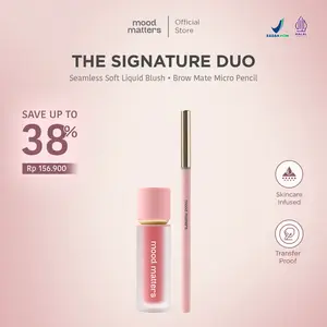 Mood Matters [2PCS] Seamless Soft Liquid Blush & Brow Mate Micro Pencil