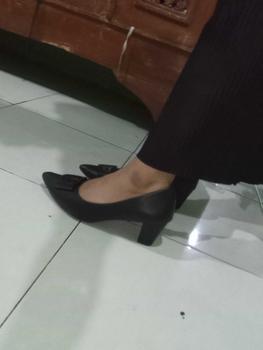 Product Review of XES DITA-371R / Sepatu Kerja Wanita Pantofel black heels Shoes High from m**o 1
